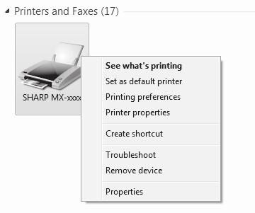 PRINTER CHANGING THE PRINTER DRIVER DEFAULT SETTINGS The default settings of the printer driver can be changed using the procedure below.