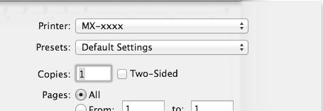 SELECTING PAPER SETTINGS Select paper settings in the printer driver before selecting the print command. 1 Select [Page Setup] from the [File] menu of TextEdit. 2 Select paper settings.