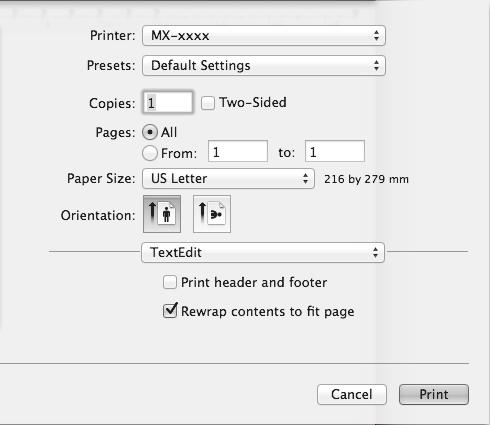 When [Auto Select] is selected A tray with plain paper or recycled paper (the factory default setting is plain paper only) of the size specified in "Paper Size" in the page settings window is