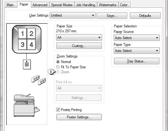 PRINTER CREATING A LARGE POSTER (Poster Printing) (This function is only available in Windows.