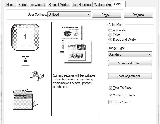 PRINTER PRINTING FAINT TEXT AND LINES IN BLACK (Text To Black/Vector To Black) (This function is only available in Windows.