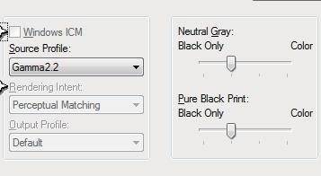 Advanced color settings can also be configured to match the objective of the color image, such as color management settings and the screening setting for adjustment of color tone expression.