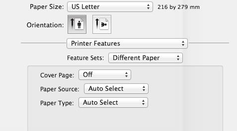 (2) Select [Different Paper]. (3) Select cover insertion settings. Select the print setting, paper tray, and paper type for the cover page and last page. (1) Click the [Special Modes] tab.