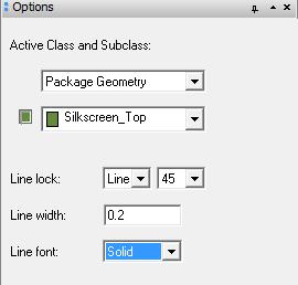 Command: Add Line Use to add silkscreen information to