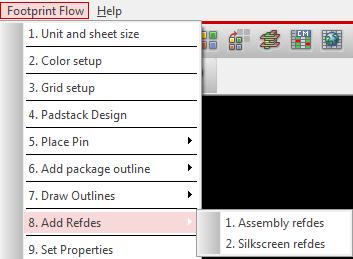 Add refdes Assembly refdes: Command: Layout Labels RefDes Use to add