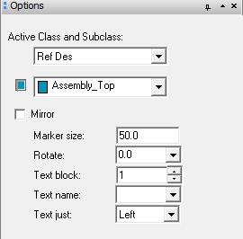 Command: Layout Labels RefDes Use to add assembly reference