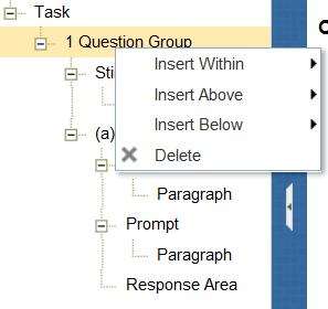 3.1. Deleting Questions/Content Highlight the element in the Structure Window you would like to delete, right click on it and choose Delete.