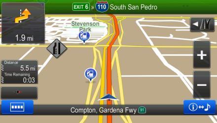 This feature can be turned off in Visual Guidance settings. 2.2.3.5 Freeway exit services You may need a gas station or a restaurant during your journey.