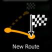 have a recommended route and you select a new destination as described in the above sections, the application will