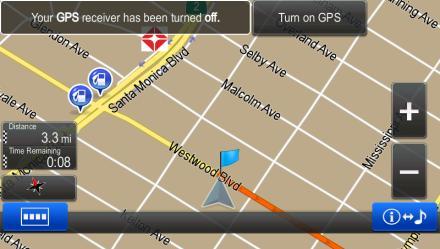 4. The Destination menu appears and you can select the start point of the route the same way you select a