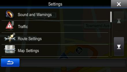 5.3 Settings menu You can configure the program settings, and modify the behavior of the software. In the Navigation menu, tap. The Settings menu has several options.