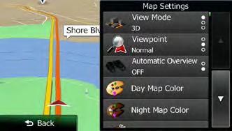 If you select a new profile, the application restarts so that the new settings can take effect. 5.3.6 Map settings You can fine-tune the appearance of the Map screen.