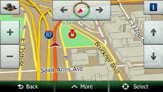 2.3.4 Manipulating the map Tap the map anywhere to browse it during navigation.