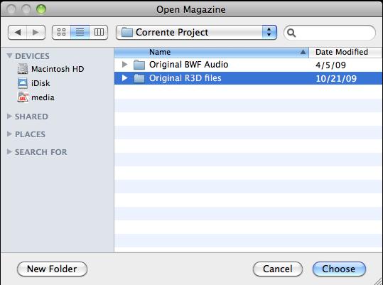 3. Select directory of R3D files.