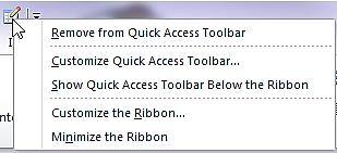 1.3 Quick Access Toolbar In the upper left corner of the window, there is an area called the Quick Access Toolbar.