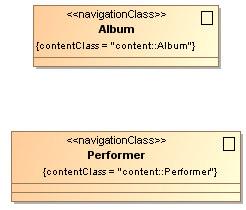 directed association end menu for navigation classes with