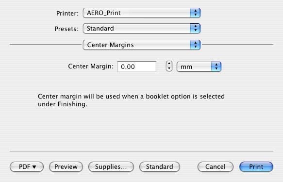 Page 17 MAC OS X: Printing custom page sizes from Windows XP printer driver When you print a job outside the custom page size range of 140 x148mm from the Windows XP PostScript or PCL printer