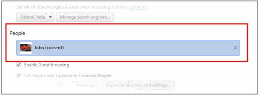 If you click 'Disconnect your Google Account' in Comodo Dragon settings: This machine will no longer update the synced data in your Google Account.