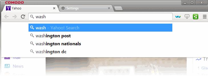 If you have opted to enable both the Dragon Instant feature and address bar prediction service, as per the Yahoo search engine's policy, it retrieves predictions even as you type in the address bar
