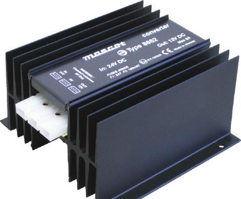 AC/DC converters DC/DC converters For use as a mains source in cars, boats and for other mobile applications.