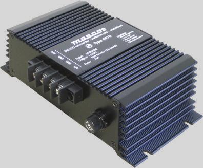203x102x63mm (LxWxH) 0,9kg Input voltage 20-30V Output voltage 13.8V Power contin.