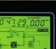 Above: All the important data of your PV system can be monitored via the extensive display.