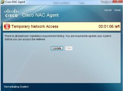 The NAC Agent contacts your WSUS in