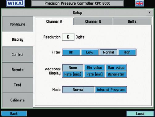 simultaneously, which allows the user to perform two different calibrations at the same time. Moreover with a delta function option the user can display also the result of channel A-B or B-A.