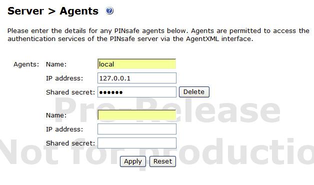How to integrate PINsafe with an external agent. The PINsafe server will only service authentication requests from trusted agents.