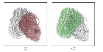 Fig 7.Separated orientation fields of overlapped fingerprint Fig 8: (a) First enhanced fingerprint (b) second enhanced fingerprint In the Fig 7.