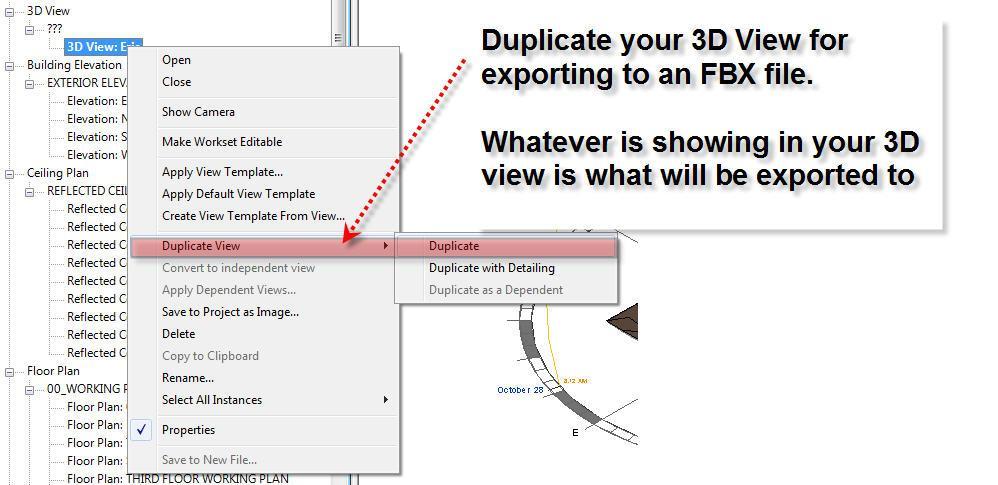 Exporting an FBX File for use in 3DS Max Design 2012 The exporting
