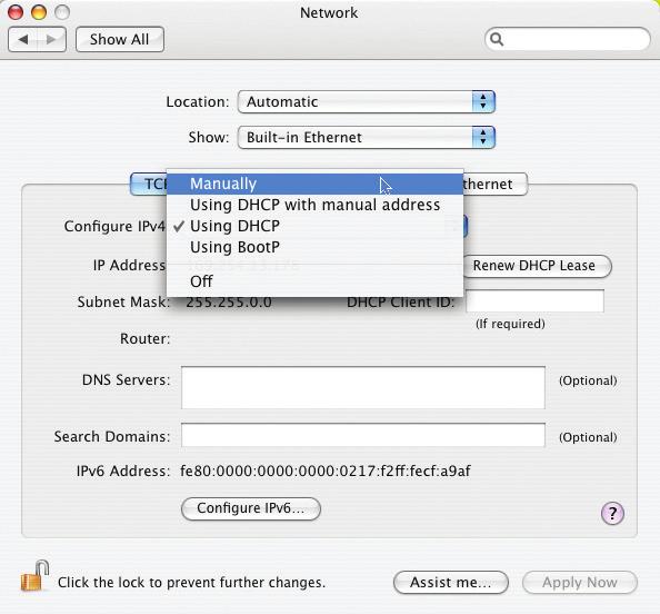 Preferences and select Network 2 Select Built-in