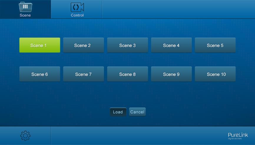 7.3.1 Scene Setting Type the user name: admin, password: admin, and then click LOGIN, it will show the Scene menu as shown below: Figure 7-6 Scene Menu All ten scenes are shown in above interface.
