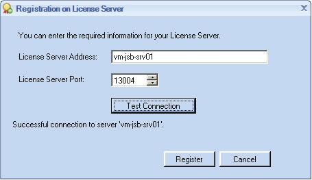 4 Click the Test Connection button to test whether the Controller can actually communicate with this License Server using the specified port.