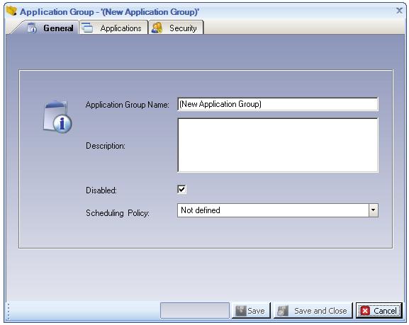 Adding Application Groups To add an Application Group: 1 Under the Application Delivery branch, select the Application Groups branch to display a list of all the Application Groups defined in the