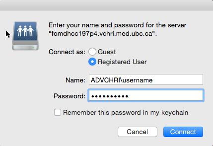 credentials like so - Click remember this password in my keychain if you wish to do so, and you won t be prompted for your password next time (unless you ve