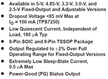 Figure 12: Characteristics of TPS7233 Voltage Regulator 12 Figure 13: