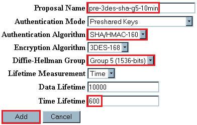 5. Create new IKE proposal Navigate to Configuration System Tunneling Protocols IPSec IKE Proposals Add; the IKE Proposal window appears (Figure 18).
