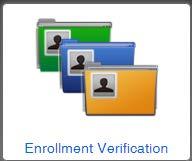 The application is located under the Population Health menu category Enrollment Verification.