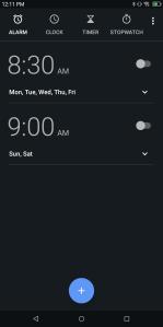 Click to add, edit or delete alarms Then click on