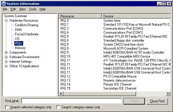 A. 2 B. 5 C. 7 D. 13 Answer: C Explanation: LTP1 use IRQ 7 by default. This can be checked with the Device Manager or with System Information. A, C: IRQ 2 and IRQ 7 are available and free to use.