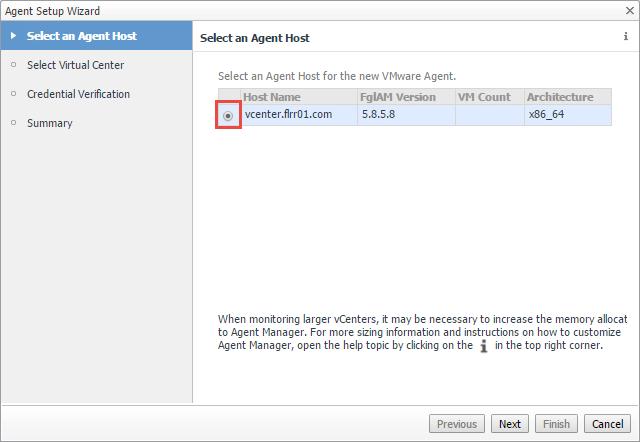 3. The Foglight agent manager is automatically installed where Foglight for Virtualization is installed.
