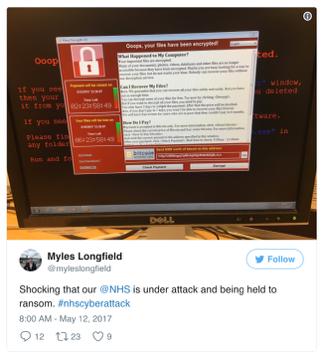 Wannacry Ransomware Caused hospitals across England to divert emergency patients in May 2017 Used NSA-developed attacks