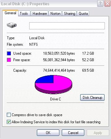 Step 3: Determine the free space and used space on the hard drive a. In the Local Disk Properties dialog box, the used and free space is shown in both bytes and GB above the Capacity. b. What is the used space of your hard drive in GB?