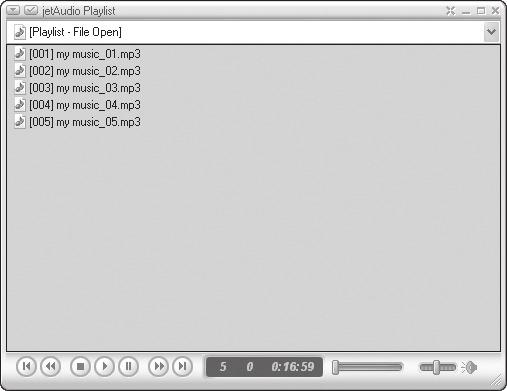 Run the program (JetAudio, WinAmp) that can create M3U files. 3. Move the files in iaudio to each program s Playlist to edit and save them as M3U files. 4.