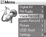 Pressing the REC button again will stop the recording. 3. Voice Record Mode (Recording Voice with Built-In Mic) Voice Record mode is a feature that can record voice with the built-in microphone. 1.