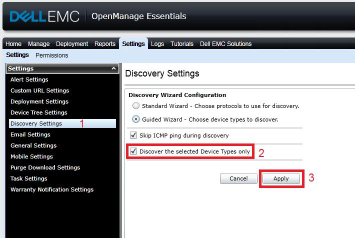 Device-based discovery Enables discovering only the device types selected in the Device Type Filtering screen mentioned in Figure 5.