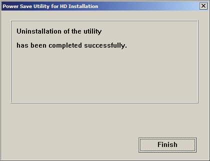 Then, click on the Uninstaller program in the Power Save Utility for HD program group folder.