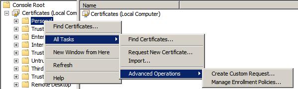Creating a certificate request file 8 7