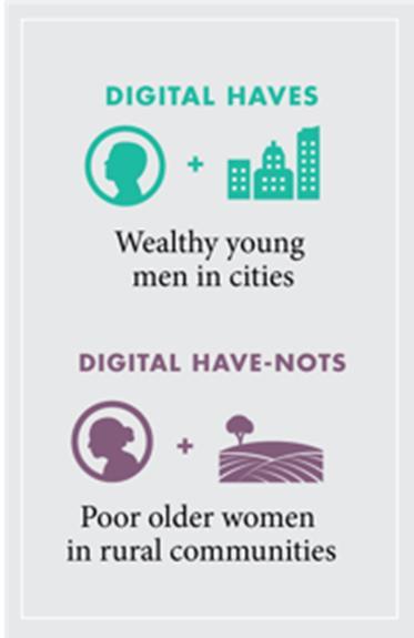 Persistent Digital Divide Young, wealthy and urban vs.